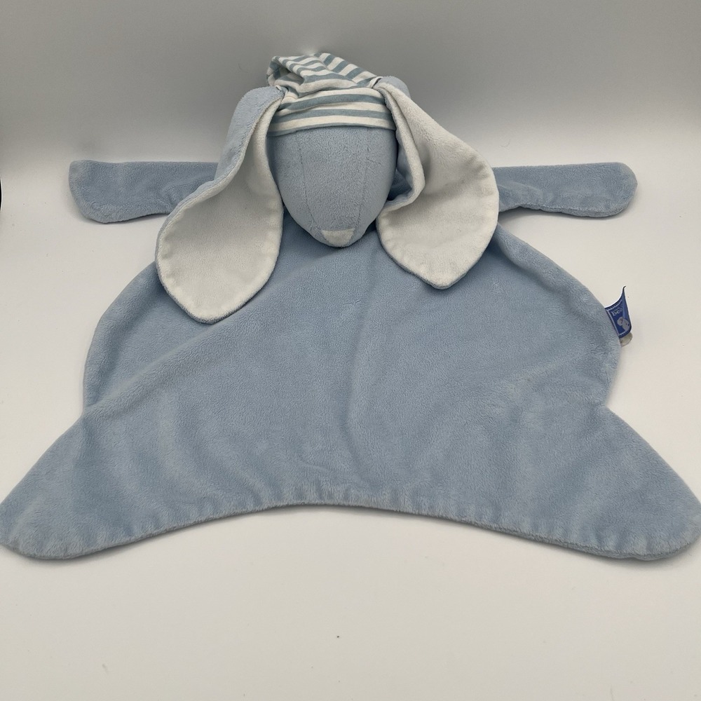 North American Bear Co Sleepyhead Bunny Blue 14" Lovey Security Blanket READ